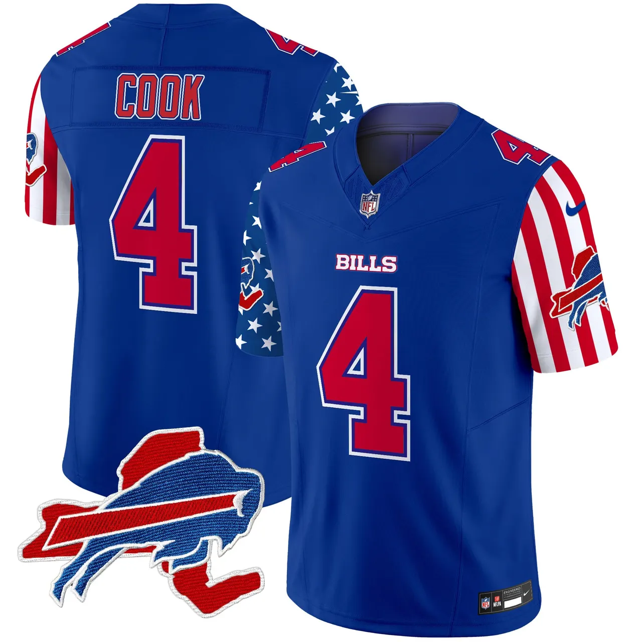 Buffalo Bills Nike American Style Vapor Limited Stitched Jersey - White - Image 16