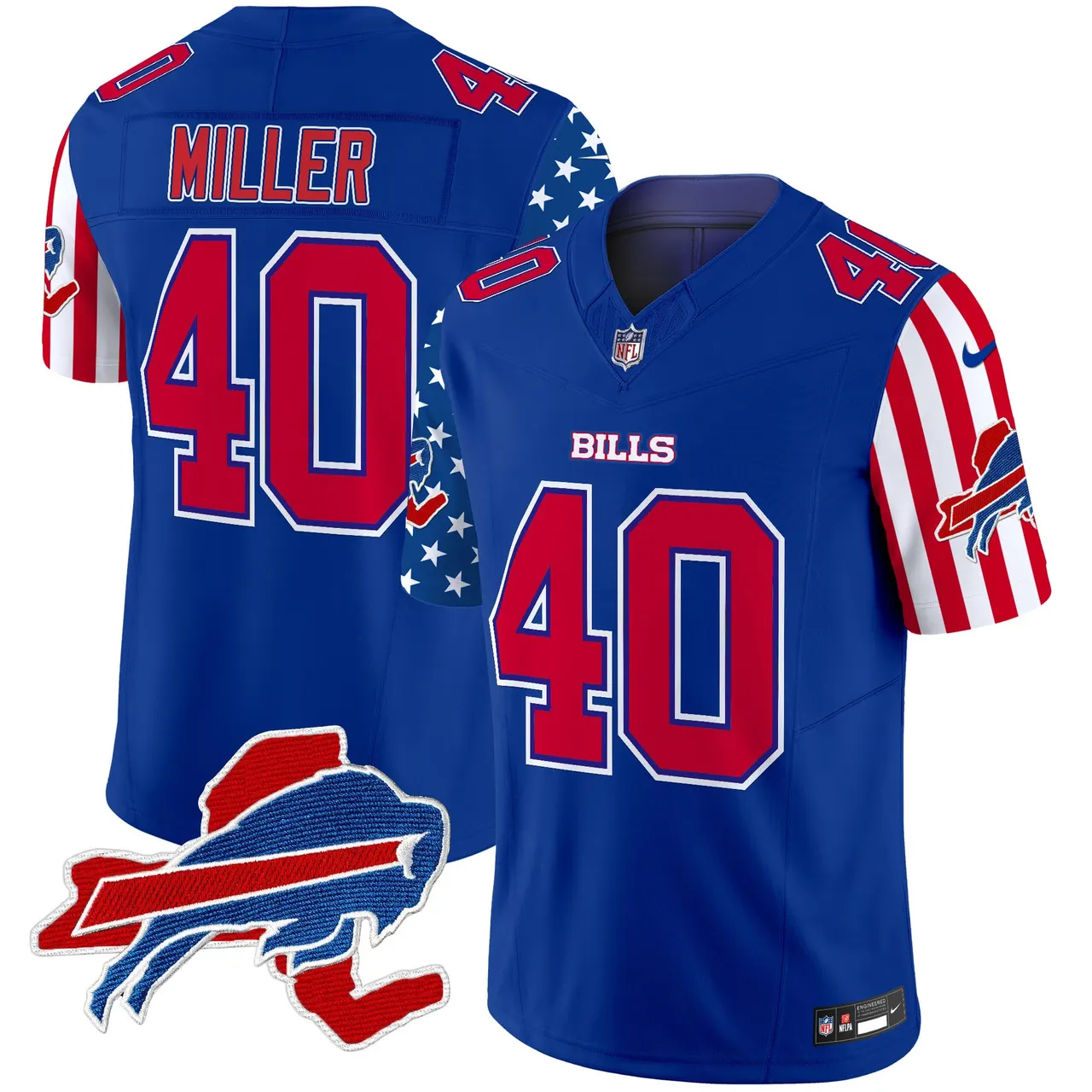 Buffalo Bills Nike American Style Vapor Limited Stitched Jersey - White - Image 18