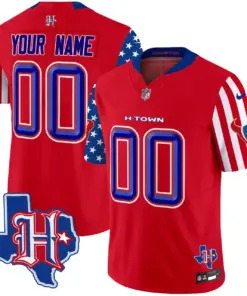 Alternative view of American Style Houston Texans Nike Vapor Custom Limited Stitched Jersey - White