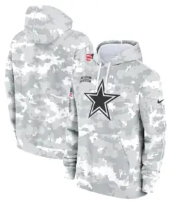 Dallas Cowboys Nike 2024 Salute to Service Pullover Hoodie - Arctic Camo