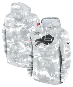 Buffalo Bills Nike 2024 Salute to Service Pullover Hoodie - Arctic Camo