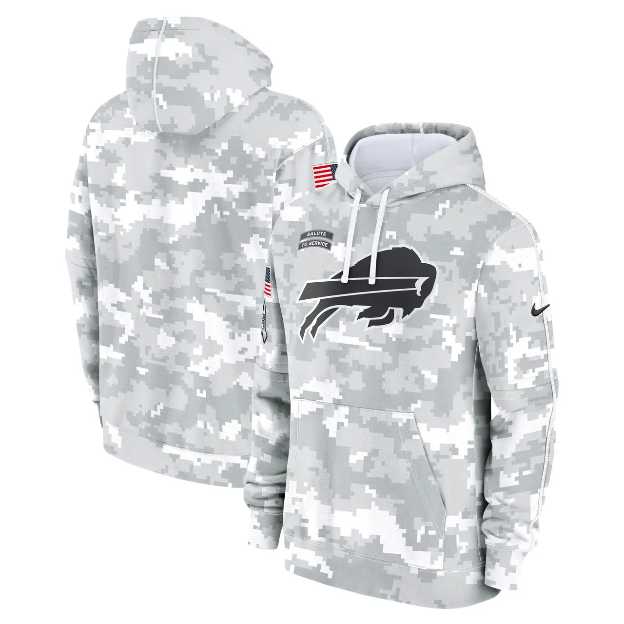 Buffalo Bills Nike 2024 Salute to Service Pullover Hoodie - Arctic Camo