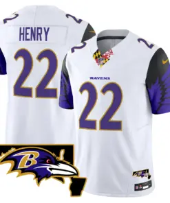 Baltimore Ravens Nike Maryland Patch Vapor Limited Stitched Jersey V2 - Purple - Image 25