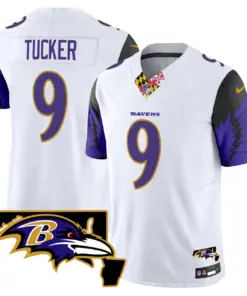 Baltimore Ravens Nike Maryland Patch Vapor Limited Stitched Jersey V2 - Purple - Image 27