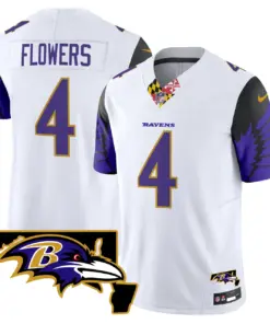 Baltimore Ravens Nike Maryland Patch Vapor Limited Stitched Jersey V2 - Purple - Image 31