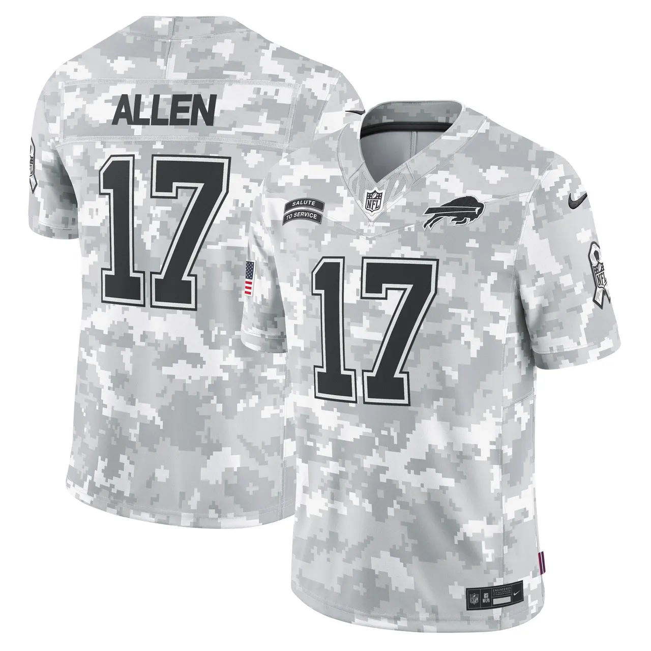 Josh Allen Buffalo Bills Nike 2024 Salute to Service Vapor Limited Jersey - Arctic Camo