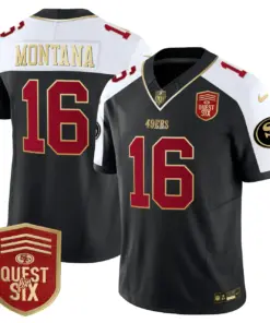 San Francisco 49ers Nike Quest For Six Patch Vapor Limited Stitched Jersey - Anthracite - Image 8