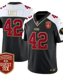 San Francisco 49ers Nike Quest For Six Patch Vapor Limited Stitched Jersey - Anthracite - Image 9