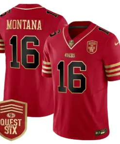 San Francisco 49ers Nike Quest For Six Patch Vapor Limited Stitched Jersey - Anthracite - Image 18