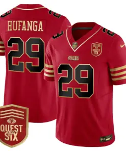 San Francisco 49ers Nike Quest For Six Patch Vapor Limited Stitched Jersey - Anthracite - Image 20