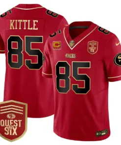 San Francisco 49ers Nike Quest For Six Patch Vapor Limited Stitched Jersey - Anthracite - Image 24