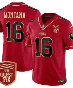San Francisco 49ers Nike Quest For Six Patch Vapor Limited Stitched Jersey - Anthracite - Image 28