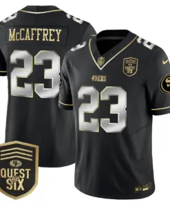San Francisco 49ers Nike Quest For Six Patch Vapor Limited Stitched Jersey - Anthracite - Image 31