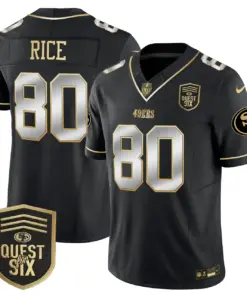 San Francisco 49ers Nike Quest For Six Patch Vapor Limited Stitched Jersey - Anthracite - Image 36