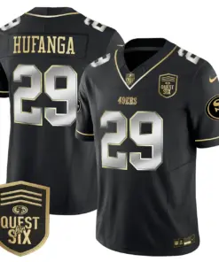 San Francisco 49ers Nike Quest For Six Patch Vapor Limited Stitched Jersey - Anthracite - Image 40