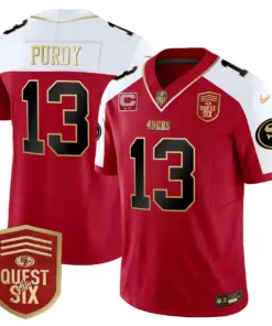San Francisco 49ers Nike Quest For Six Patch Vapor Limited Stitched Jersey - Anthracite - Image 43