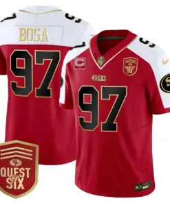 San Francisco 49ers Nike Quest For Six Patch Vapor Limited Stitched Jersey - Anthracite - Image 47