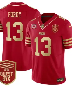 San Francisco 49ers Nike Quest For Six Patch Vapor Limited Stitched Jersey - Anthracite - Image 53