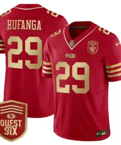 San Francisco 49ers Nike Quest For Six Patch Vapor Limited Stitched Jersey - Anthracite - Image 60