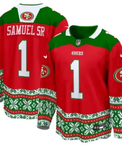 Alternative view of Christian McCaffrey San Francisco 49ers Nike 2024 Christmas Premier Breakaway Jersey - Red