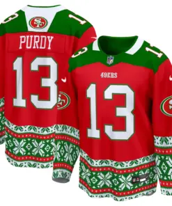 Christian McCaffrey San Francisco 49ers Nike 2024 Christmas Premier Breakaway Jersey - Red - Image 3