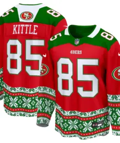 Christian McCaffrey San Francisco 49ers Nike 2024 Christmas Premier Breakaway Jersey - Red - Image 4