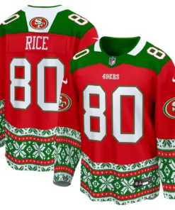 Christian McCaffrey San Francisco 49ers Nike 2024 Christmas Premier Breakaway Jersey - Red - Image 6
