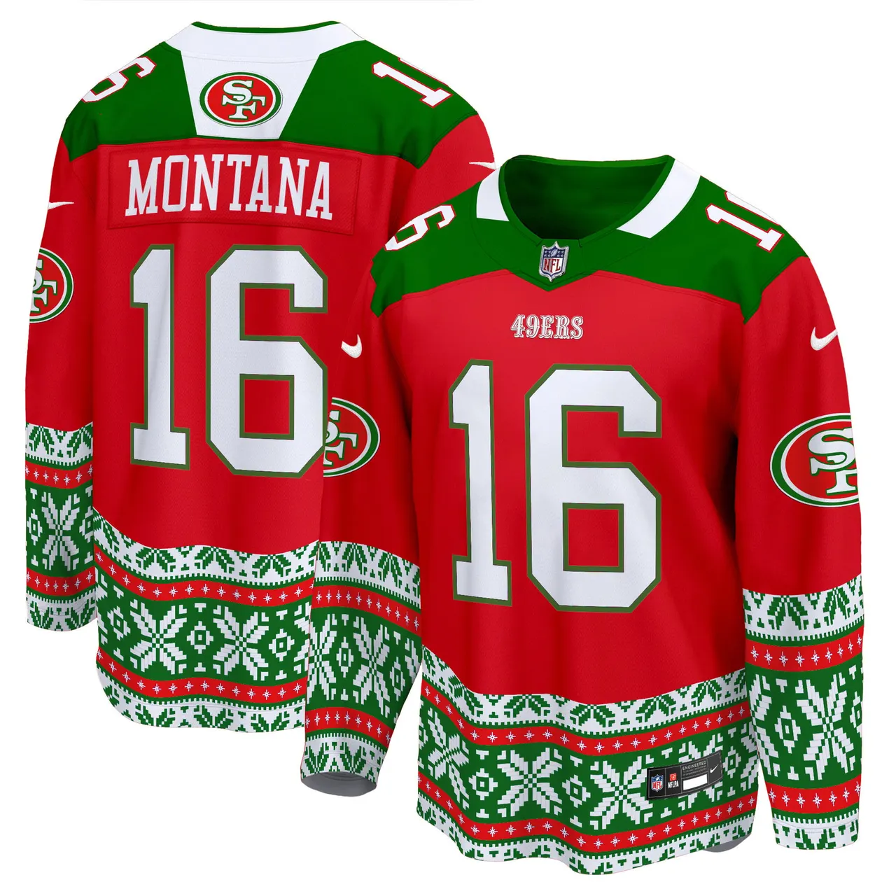 Christian McCaffrey San Francisco 49ers Nike 2024 Christmas Premier Breakaway Jersey - Red - Image 8