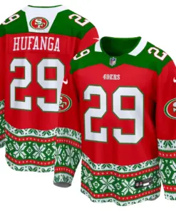 Christian McCaffrey San Francisco 49ers Nike 2024 Christmas Premier Breakaway Jersey - Red - Image 10