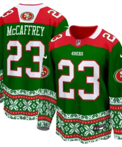 Christian McCaffrey San Francisco 49ers Nike 2024 Christmas Premier Breakaway Jersey - Red - Image 11