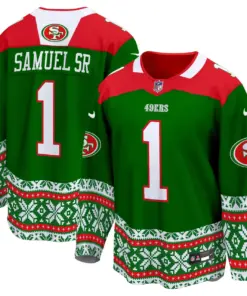 Christian McCaffrey San Francisco 49ers Nike 2024 Christmas Premier Breakaway Jersey - Red - Image 12