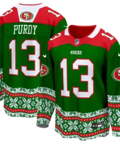 Christian McCaffrey San Francisco 49ers Nike 2024 Christmas Premier Breakaway Jersey - Red - Image 13