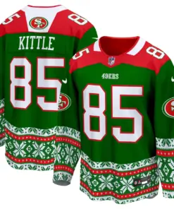 Christian McCaffrey San Francisco 49ers Nike 2024 Christmas Premier Breakaway Jersey - Red - Image 14