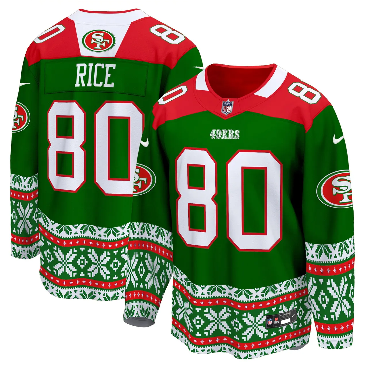 Christian McCaffrey San Francisco 49ers Nike 2024 Christmas Premier Breakaway Jersey - Red - Image 16