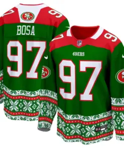 Christian McCaffrey San Francisco 49ers Nike 2024 Christmas Premier Breakaway Jersey - Red - Image 17