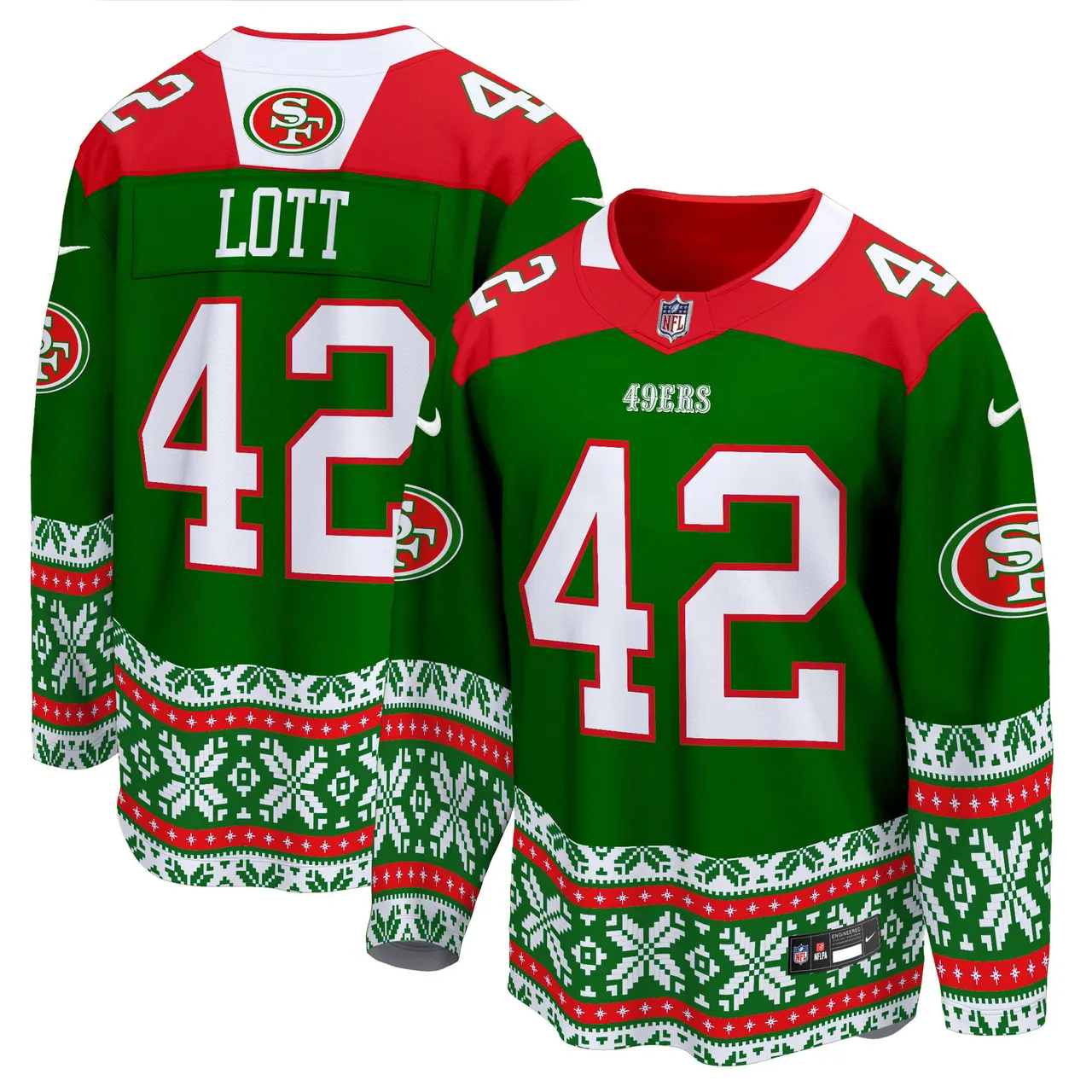 Christian McCaffrey San Francisco 49ers Nike 2024 Christmas Premier Breakaway Jersey - Red - Image 19