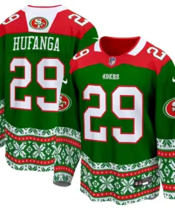 Christian McCaffrey San Francisco 49ers Nike 2024 Christmas Premier Breakaway Jersey - Red - Image 20