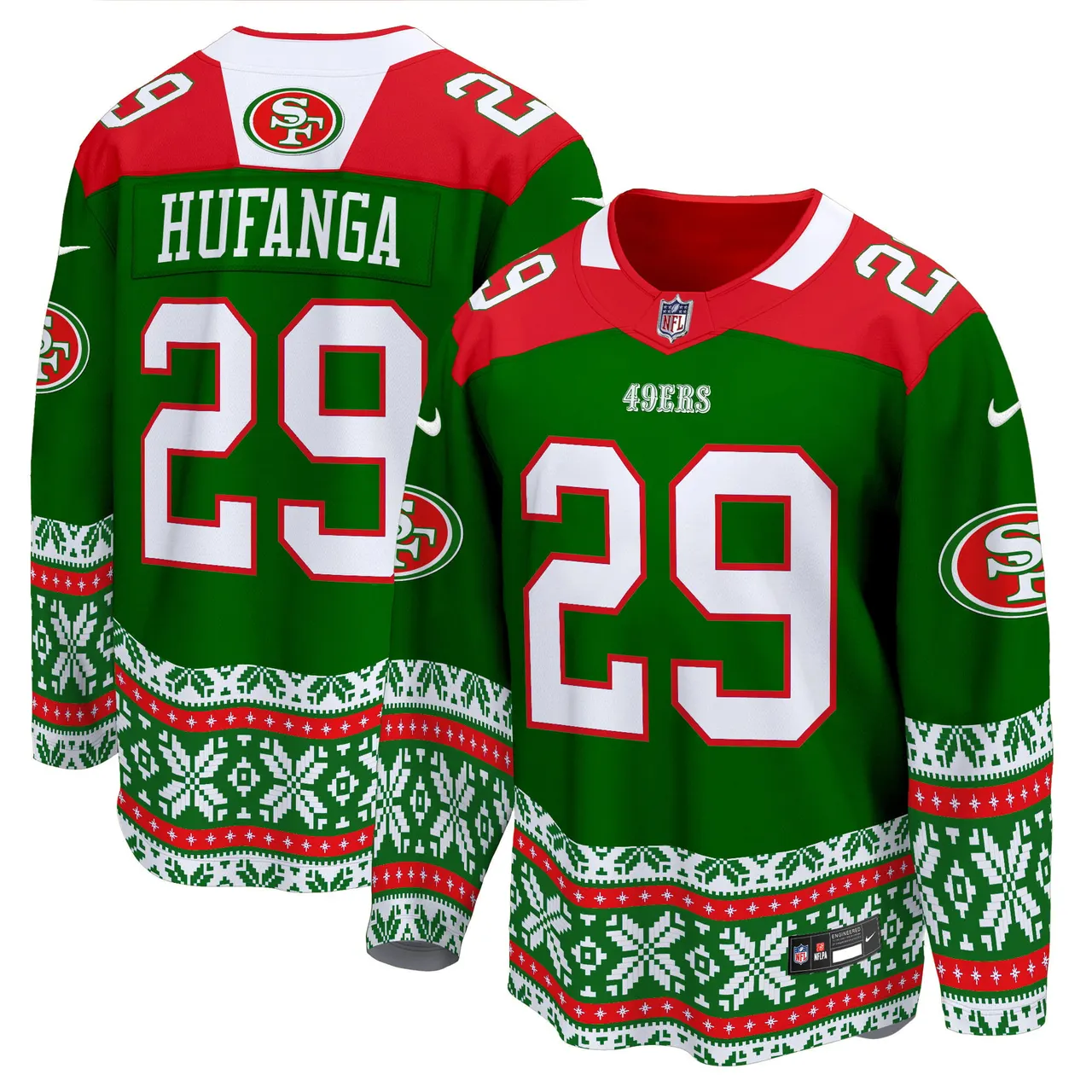 Christian McCaffrey San Francisco 49ers Nike 2024 Christmas Premier Breakaway Jersey - Red - Image 20