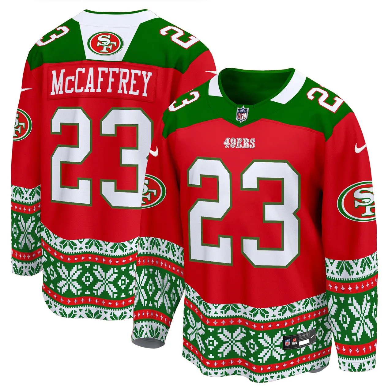 Christian McCaffrey San Francisco 49ers Nike 2024 Christmas Premier Breakaway Jersey - Red