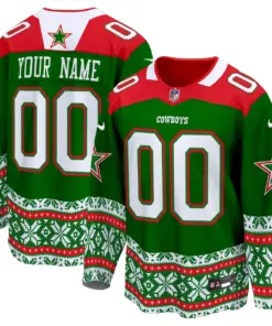 Alternative view of Dallas Cowboys Nike 2024 Christmas Premier Breakaway Custom Jersey - Red