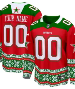 Dallas Cowboys Nike 2024 Christmas Premier Breakaway Custom Jersey - Red