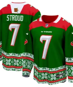 C.J. Stroud Houston Texans Nike 2024 Christmas Premier Breakaway Jersey - Red - Image 9