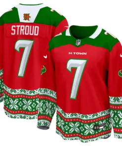 C.J. Stroud Houston Texans Nike 2024 Christmas Premier Breakaway Jersey - Red
