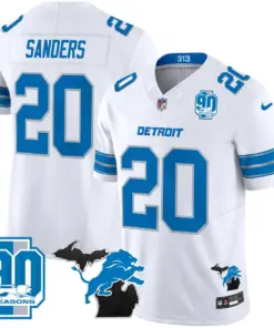 Detroit Lions Nike 2024 Michigan & 90th Year Patch Vapor Stitched Jersey - Black - Image 19