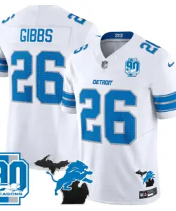 Detroit Lions Nike 2024 Michigan & 90th Year Patch Vapor Stitched Jersey - Black - Image 21
