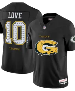 Alternative view of Carter Green Bay Packers Mitchell & Ness VI' Style Vapor Limited Stitched Jersey - Black
