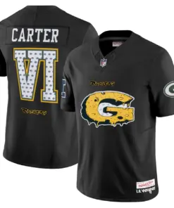 Carter Green Bay Packers Mitchell & Ness VI' Style Vapor Limited Stitched Jersey - Black