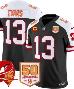 Tampa Bay Buccaneers Nike Throwback 50th Season Patch Vapor Limited Stitched Jersey - Orange - Image 12
