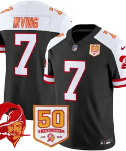 Tampa Bay Buccaneers Nike Throwback 50th Season Patch Vapor Limited Stitched Jersey - Orange - Image 16
