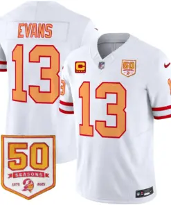 Tampa Bay Buccaneers Nike Throwback 50th Season Patch Vapor Limited Stitched Jersey - Orange - Image 28